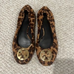 Tory Burch animal print ballet flats size 10